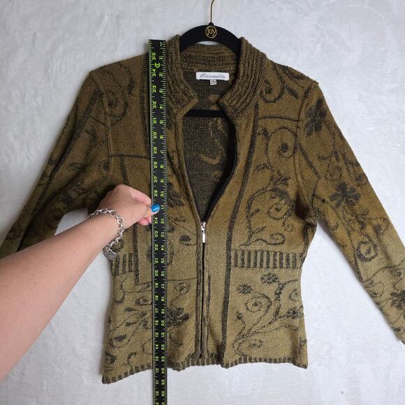 Caamano Embrae Brown 100% Alpaca Sm W Zip Cardigan. Super soft Luxury UniqueRare - Picture 5 of 14